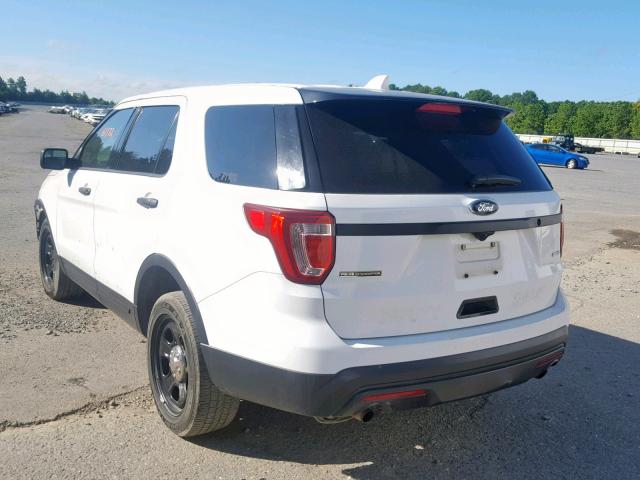 1FM5K8ARXHGB71638 - 2017 FORD EXPLORER P WHITE photo 3