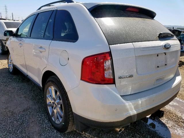 2FMDK3JC1CBA95317 - 2012 FORD EDGE SEL WHITE photo 3