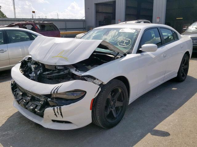 2C3CDXHG5FH901756 - 2015 DODGE CHARGER SX WHITE photo 2