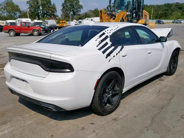 2C3CDXHG5FH901756 - 2015 DODGE CHARGER SX WHITE photo 4