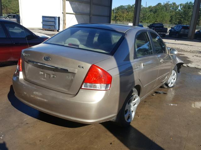 KNAFE121975455544 - 2007 KIA SPECTRA EX TAN photo 4