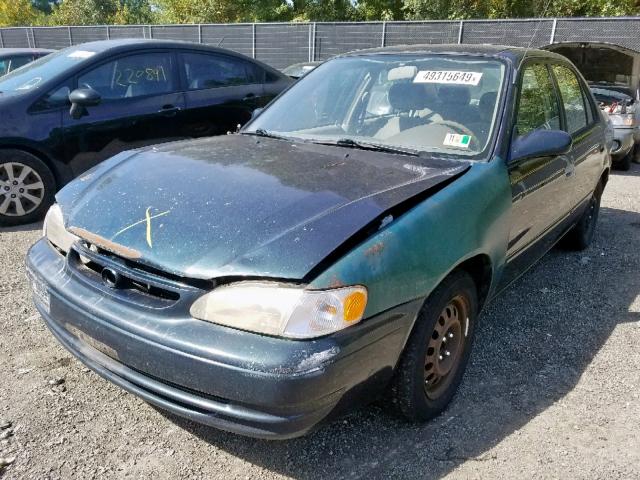 2T1BR12E7XC221639 - 1999 TOYOTA COROLLA VE GREEN photo 2