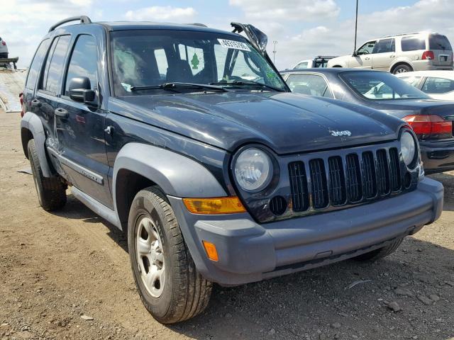 1J4GL48K67W665554 - 2007 JEEP LIBERTY SP BLACK photo 1