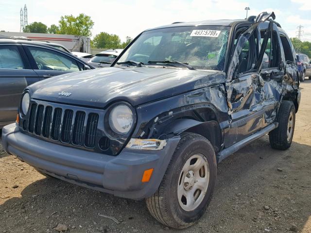 1J4GL48K67W665554 - 2007 JEEP LIBERTY SP BLACK photo 2