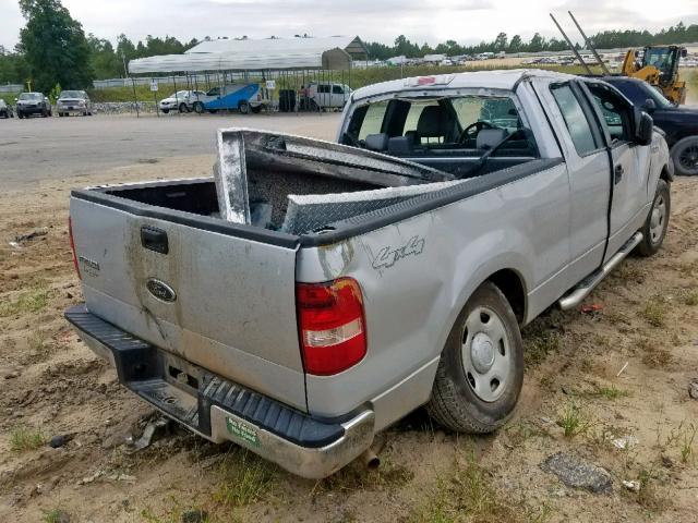 1FTRX14W65NB00153 - 2005 FORD F150 SILVER photo 4