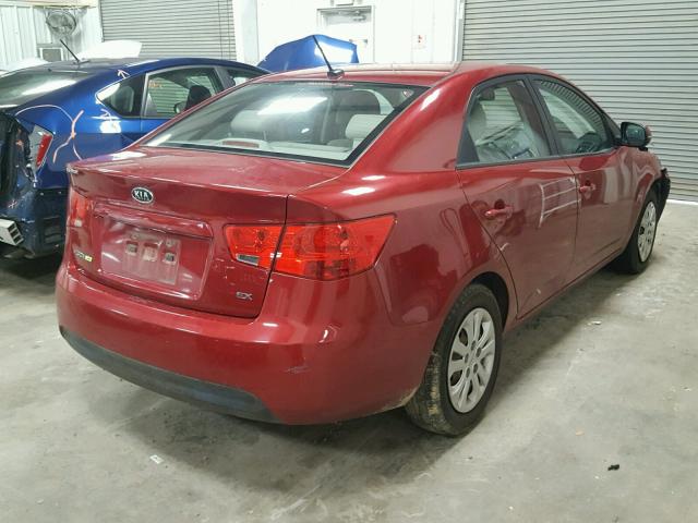 KNAFU4A25C5557710 - 2012 KIA FORTE EX RED photo 4