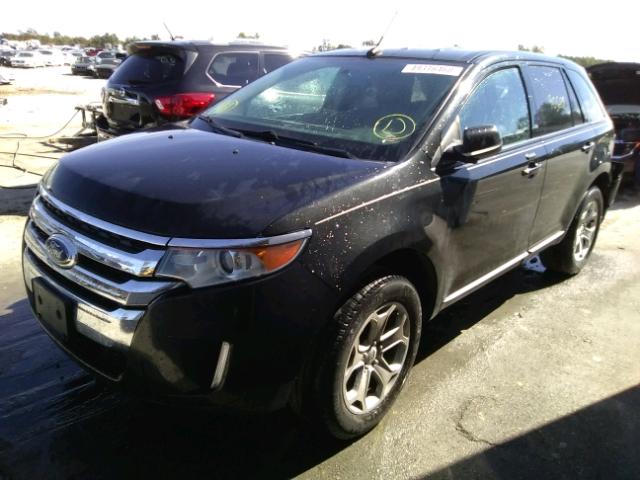 2FMDK3JC6EBA96109 - 2014 FORD EDGE SEL BLACK photo 2