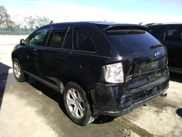 2FMDK3JC6EBA96109 - 2014 FORD EDGE SEL BLACK photo 3