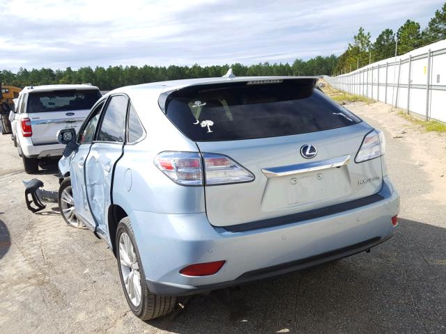 JTJZB1BA7B2405046 - 2011 LEXUS RX 450 BLUE photo 3