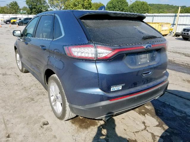 2FMPK3J88JBB53820 - 2018 FORD EDGE SEL BLUE photo 3