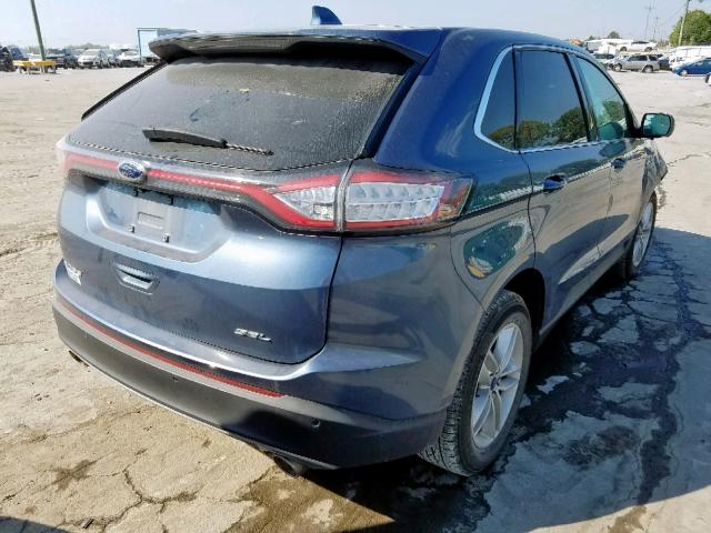 2FMPK3J88JBB53820 - 2018 FORD EDGE SEL BLUE photo 4