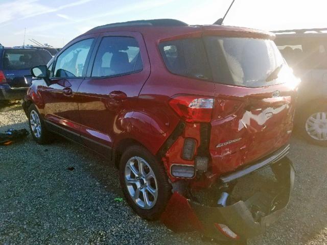 MAJ3P1TE2JC178925 - 2018 FORD ECOSPORT S RED photo 3