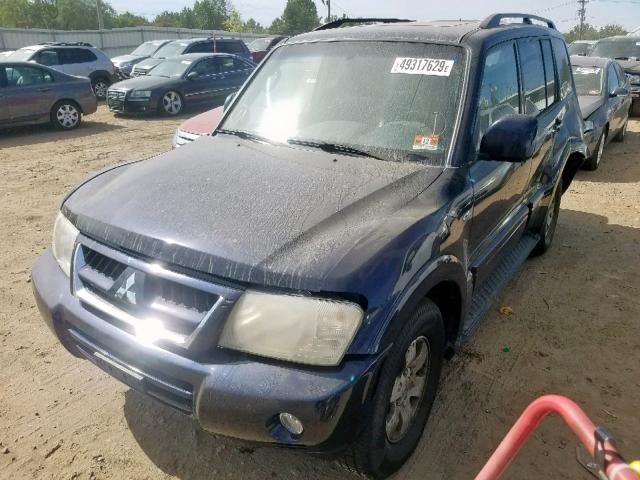 JA4NW51S33J038123 - 2003 MITSUBISHI MONTERO LI BLUE photo 2