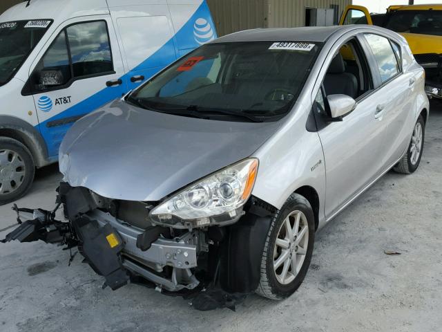 JTDKDTB39D1533034 - 2013 TOYOTA PRIUS C SILVER photo 2