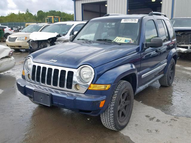 1J4GK58K75W513854 - 2005 JEEP LIBERTY LI BLUE photo 2