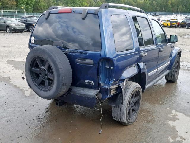 1J4GK58K75W513854 - 2005 JEEP LIBERTY LI BLUE photo 4