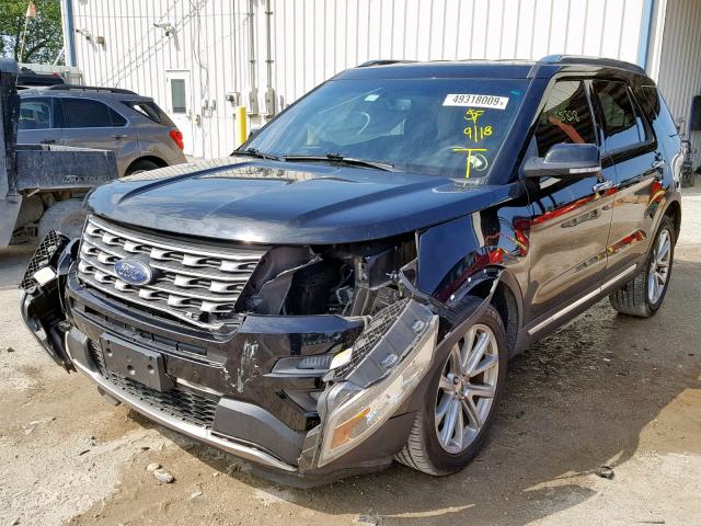 1FM5K8F85GGC89739 - 2016 FORD EXPLORER L BLACK photo 2