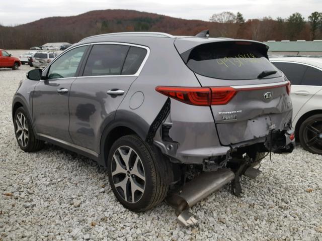 KNDPRCA61H7265831 - 2017 KIA SPORTAGE S GRAY photo 3