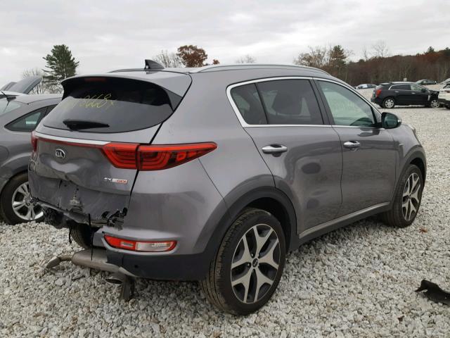 KNDPRCA61H7265831 - 2017 KIA SPORTAGE S GRAY photo 4