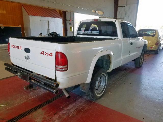 1B7GG22Y3XS229098 - 1999 DODGE DAKOTA WHITE photo 4