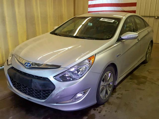 KMHEC4A45DA100175 - 2013 HYUNDAI SONATA HYB SILVER photo 2