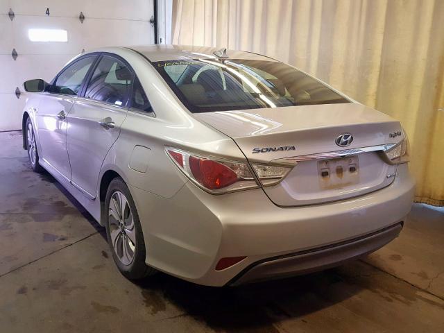 KMHEC4A45DA100175 - 2013 HYUNDAI SONATA HYB SILVER photo 3