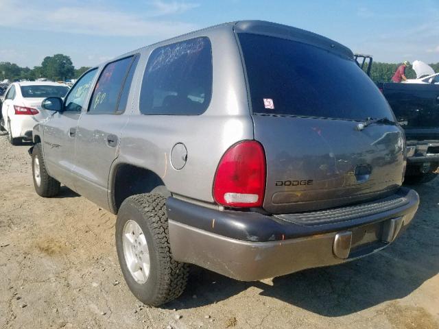 1B4HR28N71F559805 - 2001 DODGE DURANGO GRAY photo 3