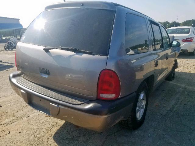 1B4HR28N71F559805 - 2001 DODGE DURANGO GRAY photo 4