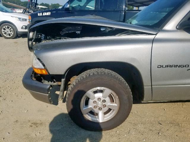 1B4HR28N71F559805 - 2001 DODGE DURANGO GRAY photo 9