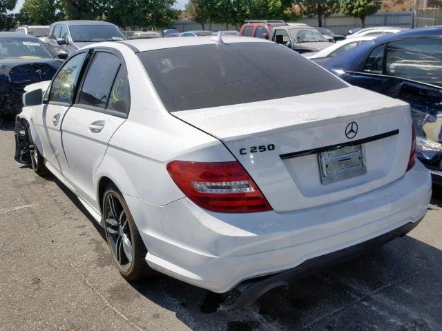 WDDGF4HB7EG216670 - 2014 MERCEDES-BENZ C 250 WHITE photo 3