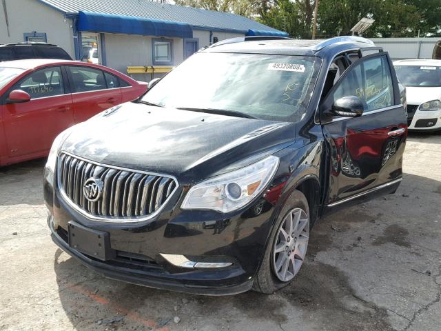 5GAKVBKD3GJ127854 - 2016 BUICK ENCLAVE BLACK photo 2