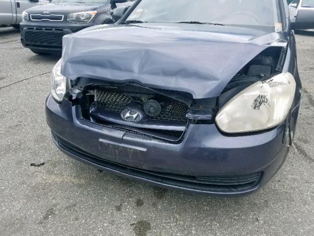 KMHCM36C89U124197 - 2009 HYUNDAI ACCENT GS GRAY photo 9