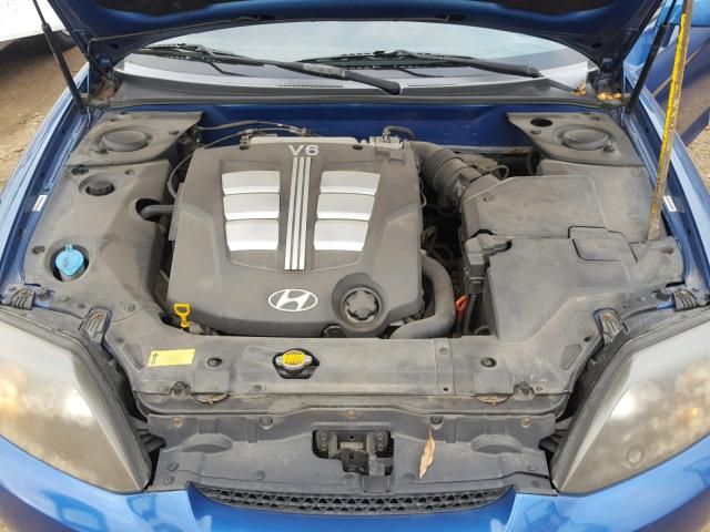 KMHHN65F45U179322 - 2005 HYUNDAI TIBURON GT BLUE photo 7