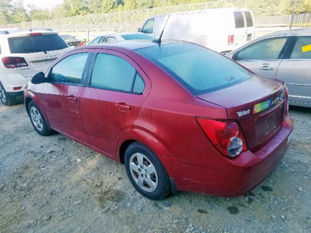 1G1JA5SG1D4198006 - 2013 CHEVROLET SONIC LS RED photo 3