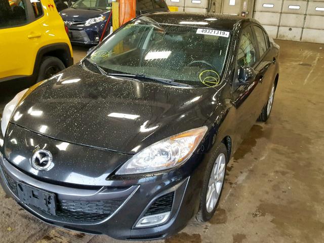 JM1BL1S54A1265241 - 2010 MAZDA 3 S BLACK photo 2