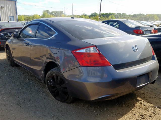 1HGCS12879A012414 - 2009 HONDA ACCORD EXL GRAY photo 3