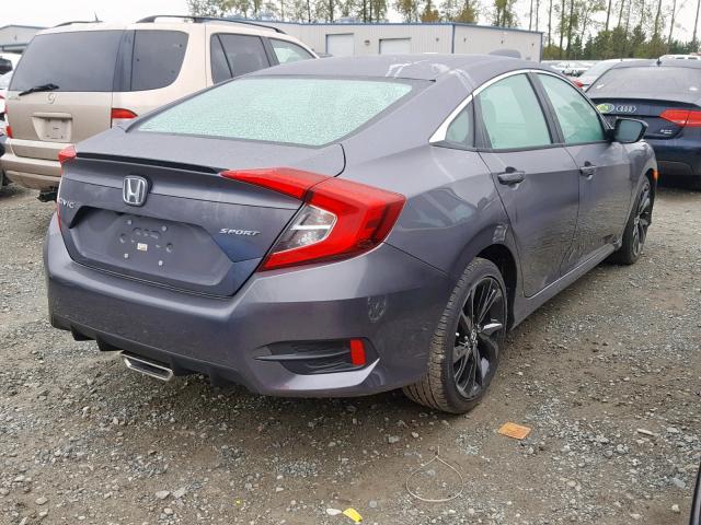 19XFC2E86KE011882 - 2019 HONDA CIVIC SPOR GRAY photo 4