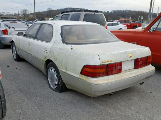 JT8UF11E3P0146207 - 1993 LEXUS LS 400 WHITE photo 3