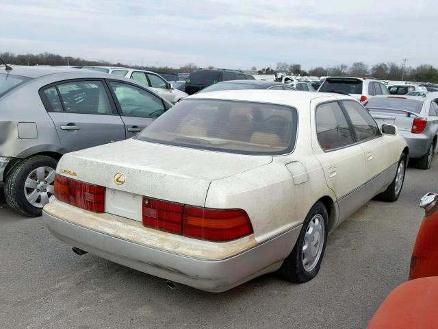 JT8UF11E3P0146207 - 1993 LEXUS LS 400 WHITE photo 4