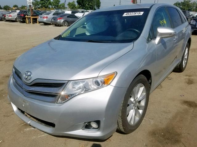 4T3ZA3BB1EU084899 - 2014 TOYOTA VENZA LE SILVER photo 2