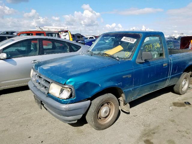 1FTCR10A1RUE65491 - 1994 FORD RANGER GREEN photo 2