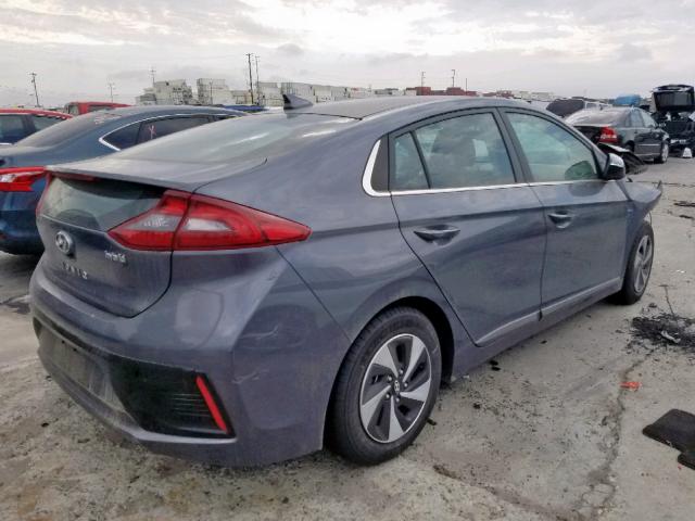 KMHC75LC4JU089914 - 2018 HYUNDAI IONIQ SEL GRAY photo 4