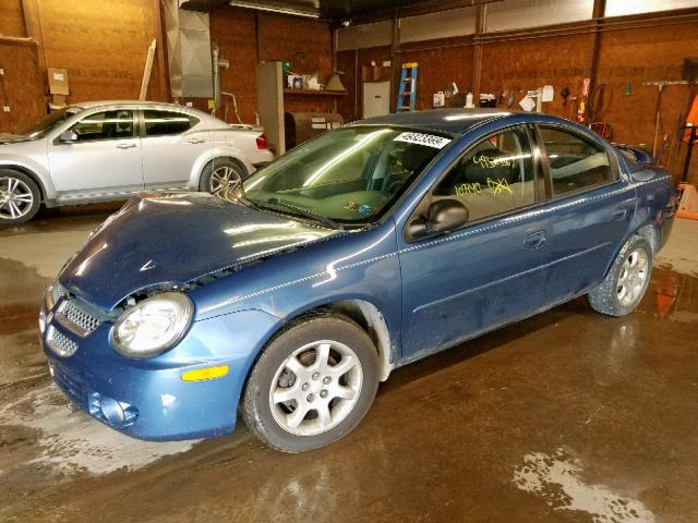 1B3ES56C03D101293 - 2003 DODGE NEON SXT BLUE photo 2