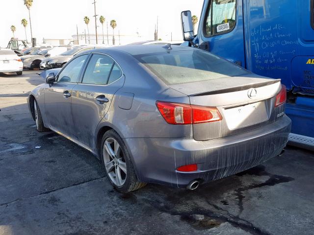 JTHBF5C2XD5192990 - 2013 LEXUS IS 250 GRAY photo 3