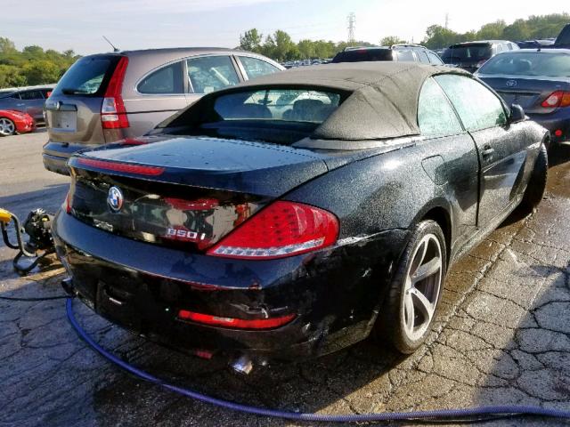 WBAEB53508CX62756 - 2008 BMW 650 I BLACK photo 4