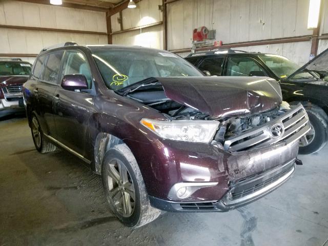 5TDDK3EH1DS216504 - 2013 TOYOTA HIGHLANDER BURGUNDY photo 1