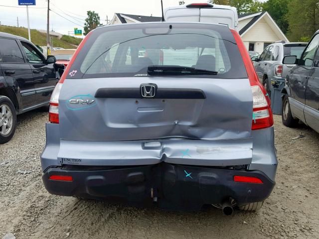 5J6RE48388L034089 - 2008 HONDA CR-V LX BLUE photo 9