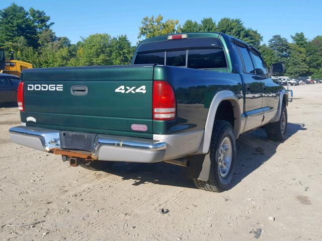 1B7GG2ANXYS667917 - 2000 DODGE DAKOTA QUA GREEN photo 4