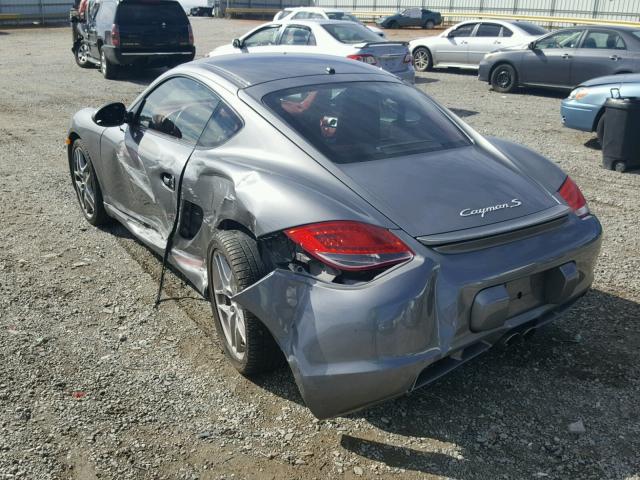 WP0AB29839U780679 - 2009 PORSCHE CAYMAN S GRAY photo 3