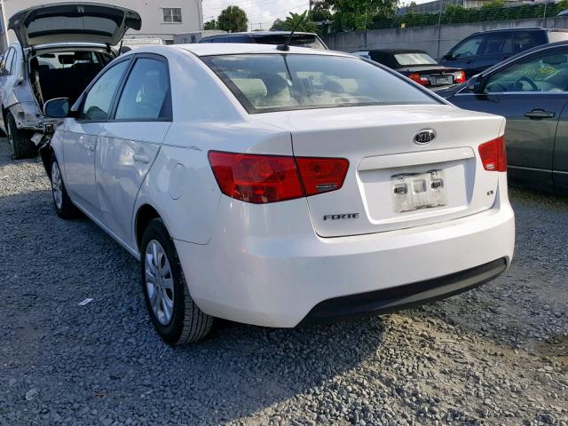 KNAFU4A23C5491495 - 2012 KIA FORTE EX WHITE photo 3